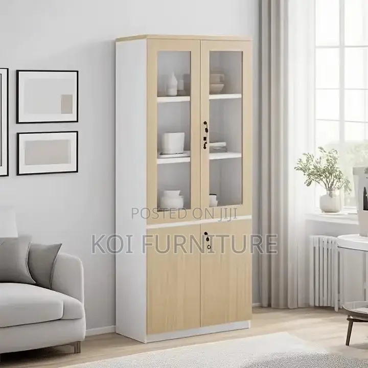 Office Cabinet; Double Doors Wooden Home Office Functional Cabinet