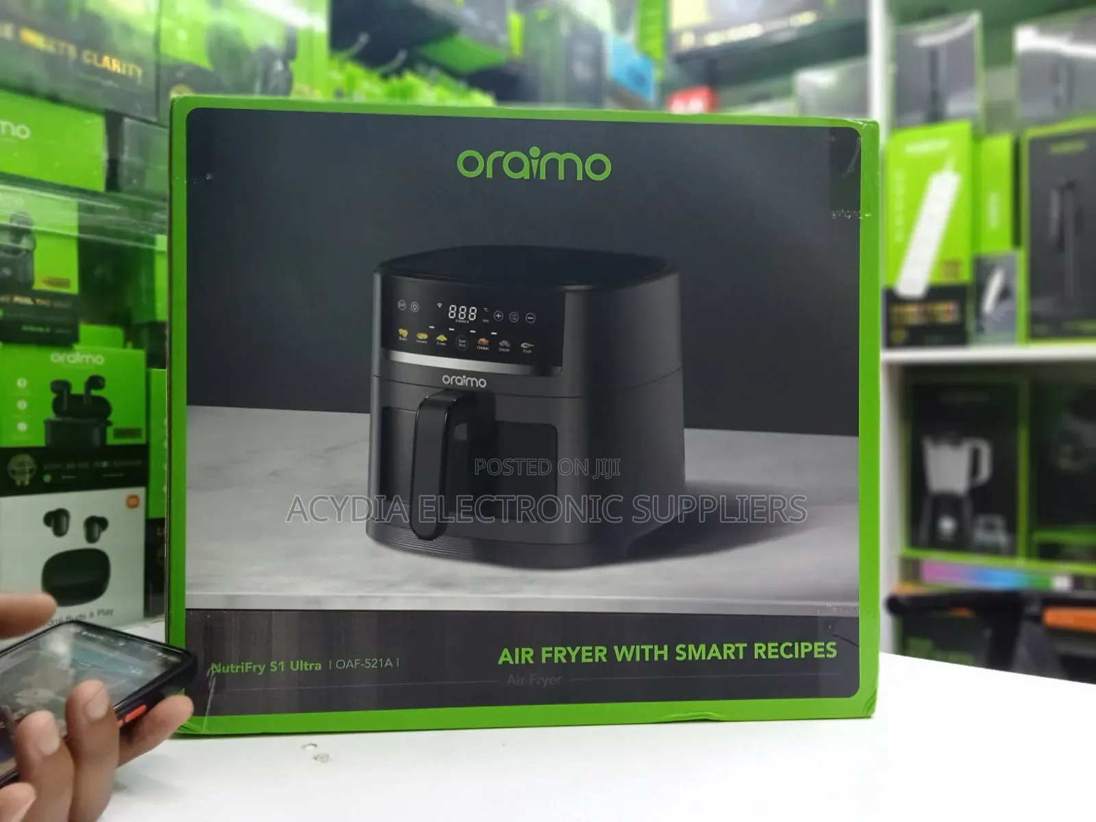 Oraimo Nutrifry S1 Ultra 1500w 6l App Control Touchscreen Air Fryer