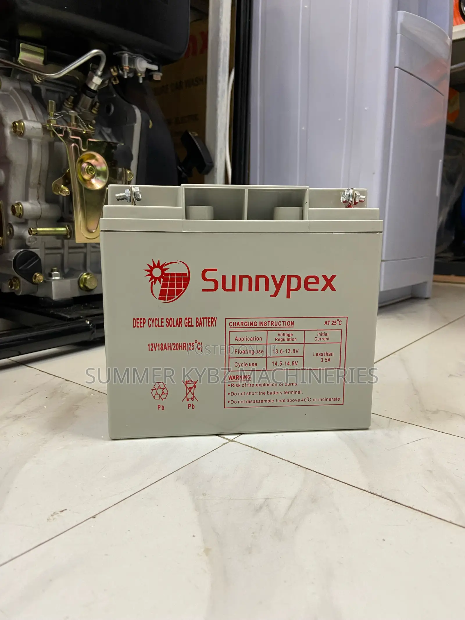 Sunnypex 12v 18ah Deep Cycle Solar Battery