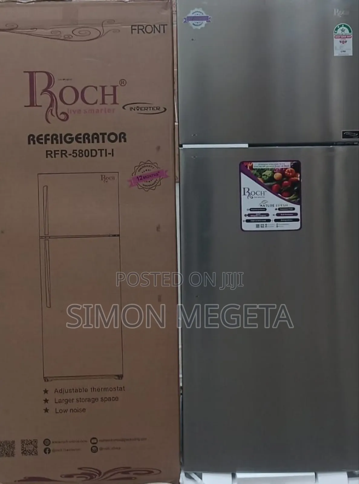 Roch RFR-580-Dt-I 2 Door No Frost With Inverter (465 Litres )