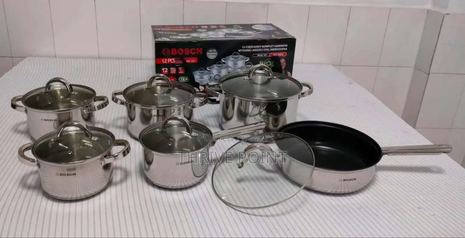 *12pc Bosch Stainless Steel Cookware*