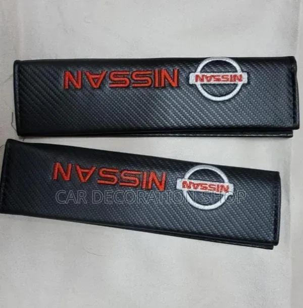 2pc Nissan Branded Safety Belt Cloth Protector Pad