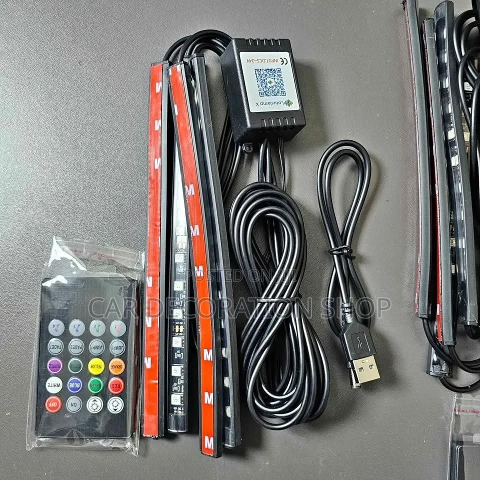 4pc Remote Color Change Car Led Floor Lights