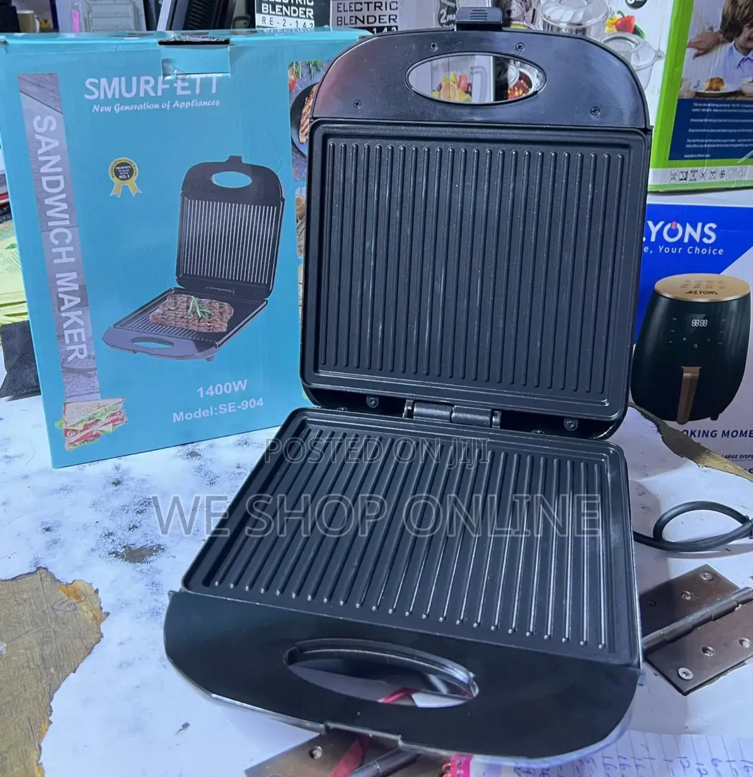 Smurfett 1400w 2-in-1 Non-Stick Electric Sandwich Maker Grill