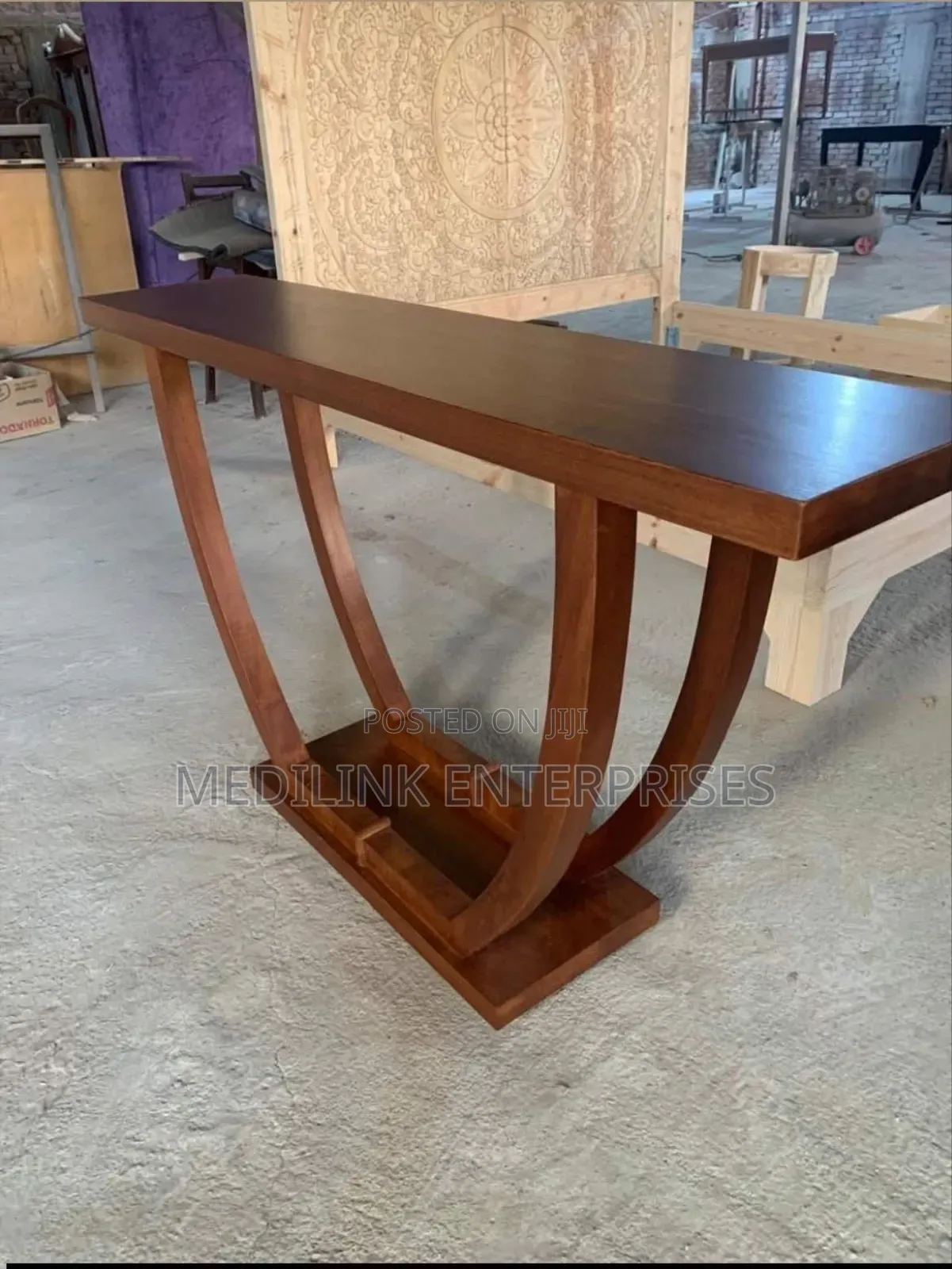 Mahogany Walnut Console Table