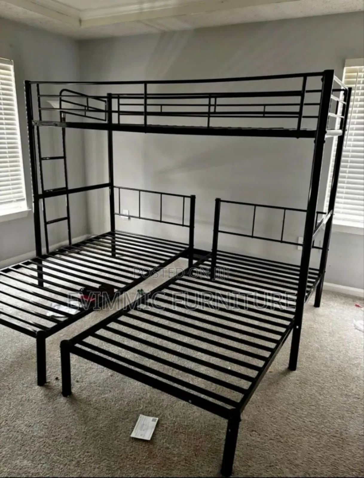 Esthetic Triple Metal Bunk Bed