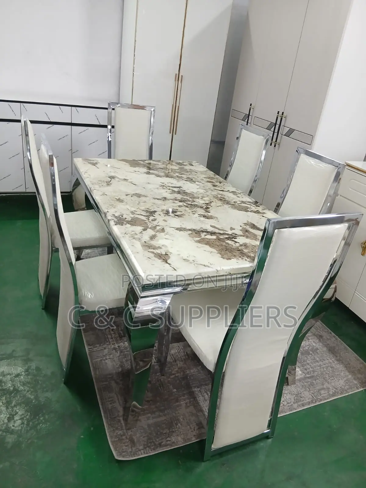 6-Seater Marble Dining Set