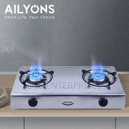 Ailyons Metallic Two Stainless Burner Cooker