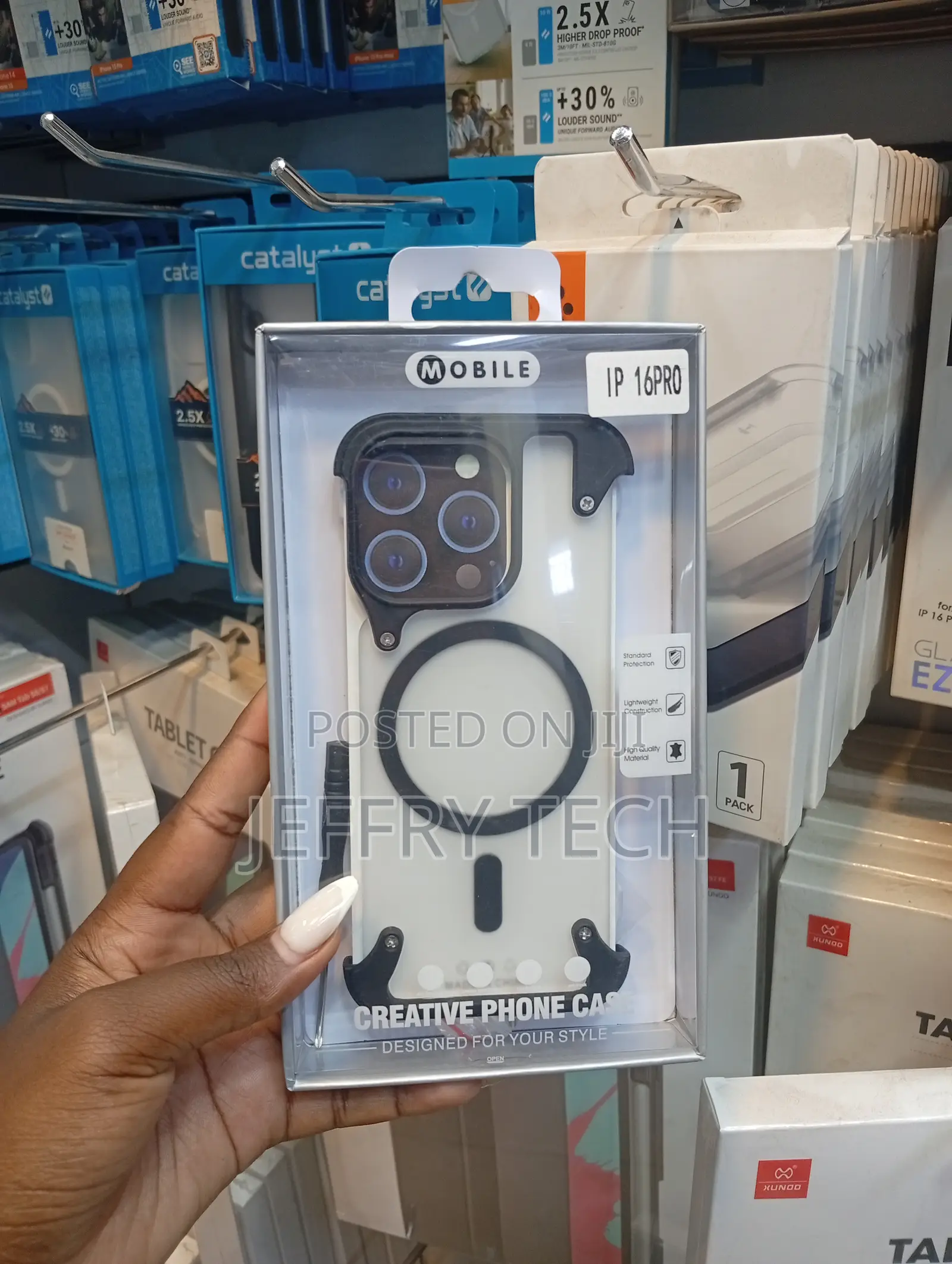 Rameless Mechanical-Style Phone Case Designed for the iPhone 16 Pro.