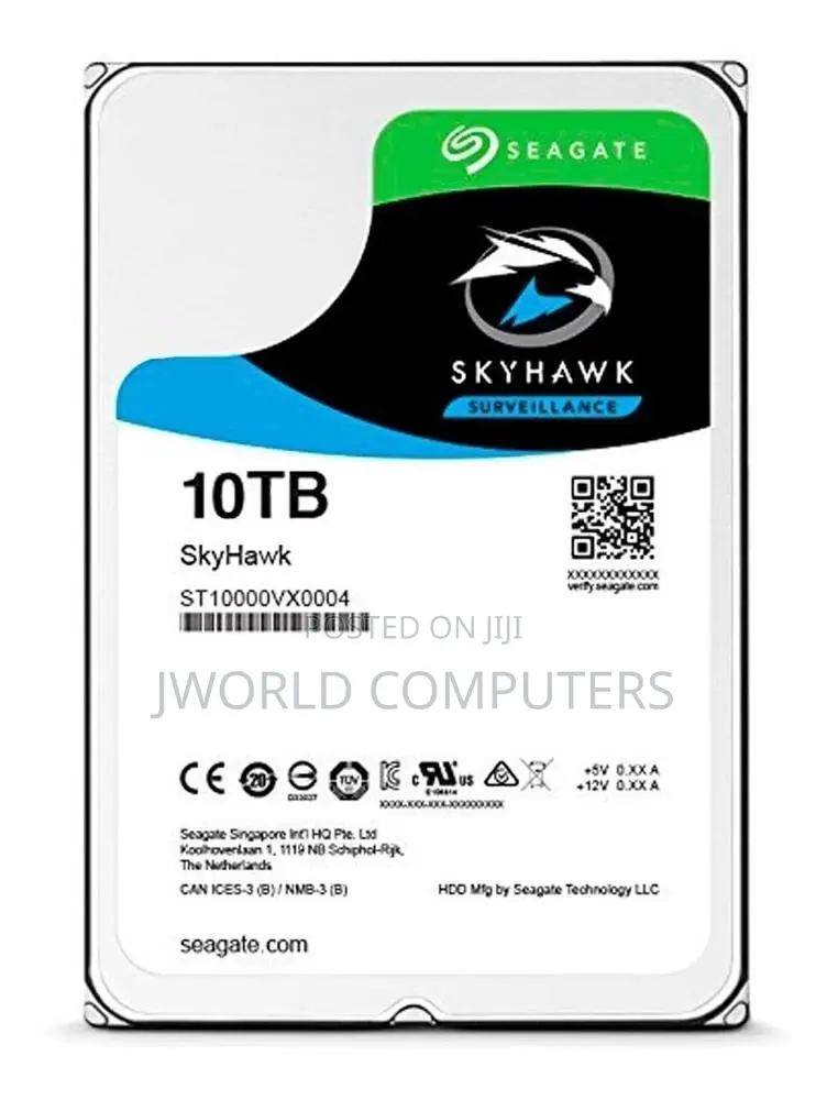 Seagate Skyhawk Hard Drive 10tb Surveillance - St10000ve001
