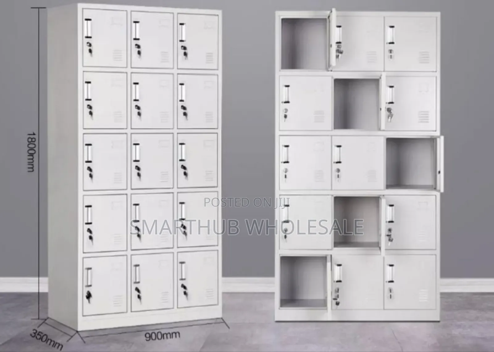 15 Locker Metallic Cabinet