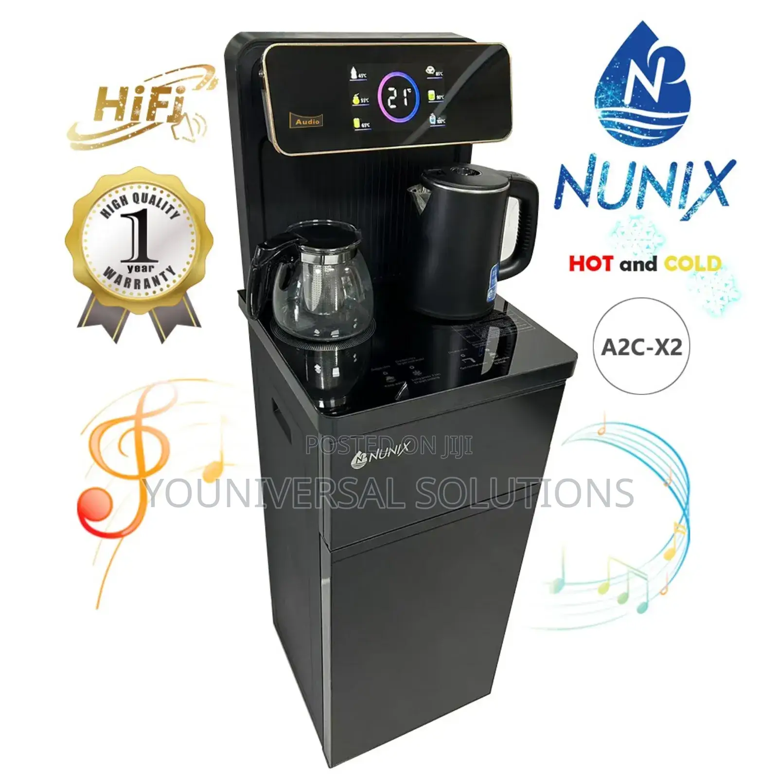 Bottom Load Hot and Cold Dispenser With Music System