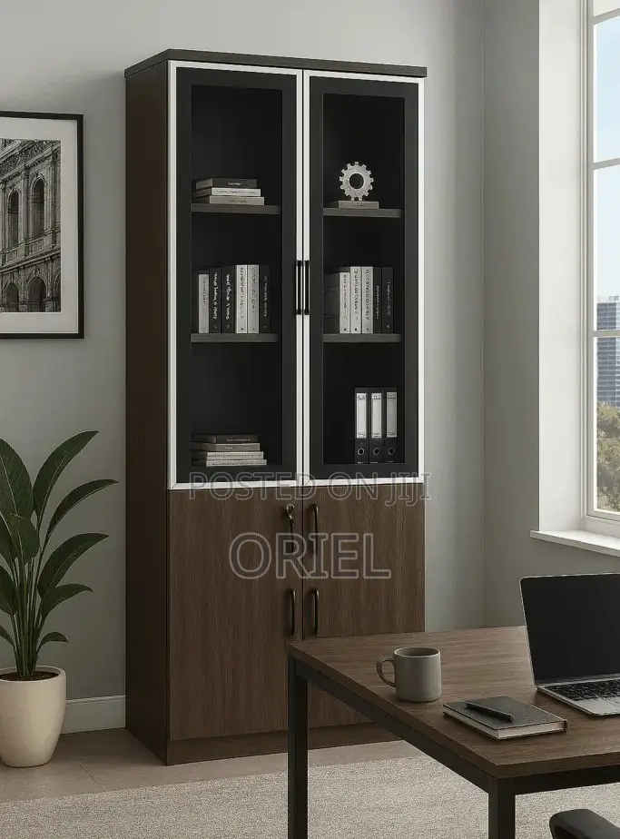Office Cabinet : Lockable 2-Door Wooden Office Filing Cabinet