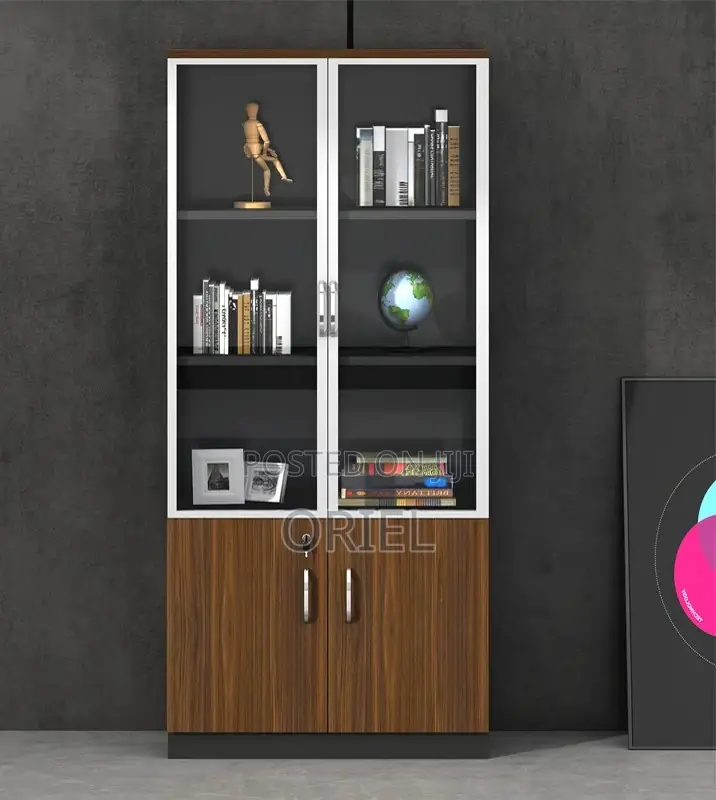 Office Cabinet : Lockable 2-Door Wooden Office Filing Cabinet