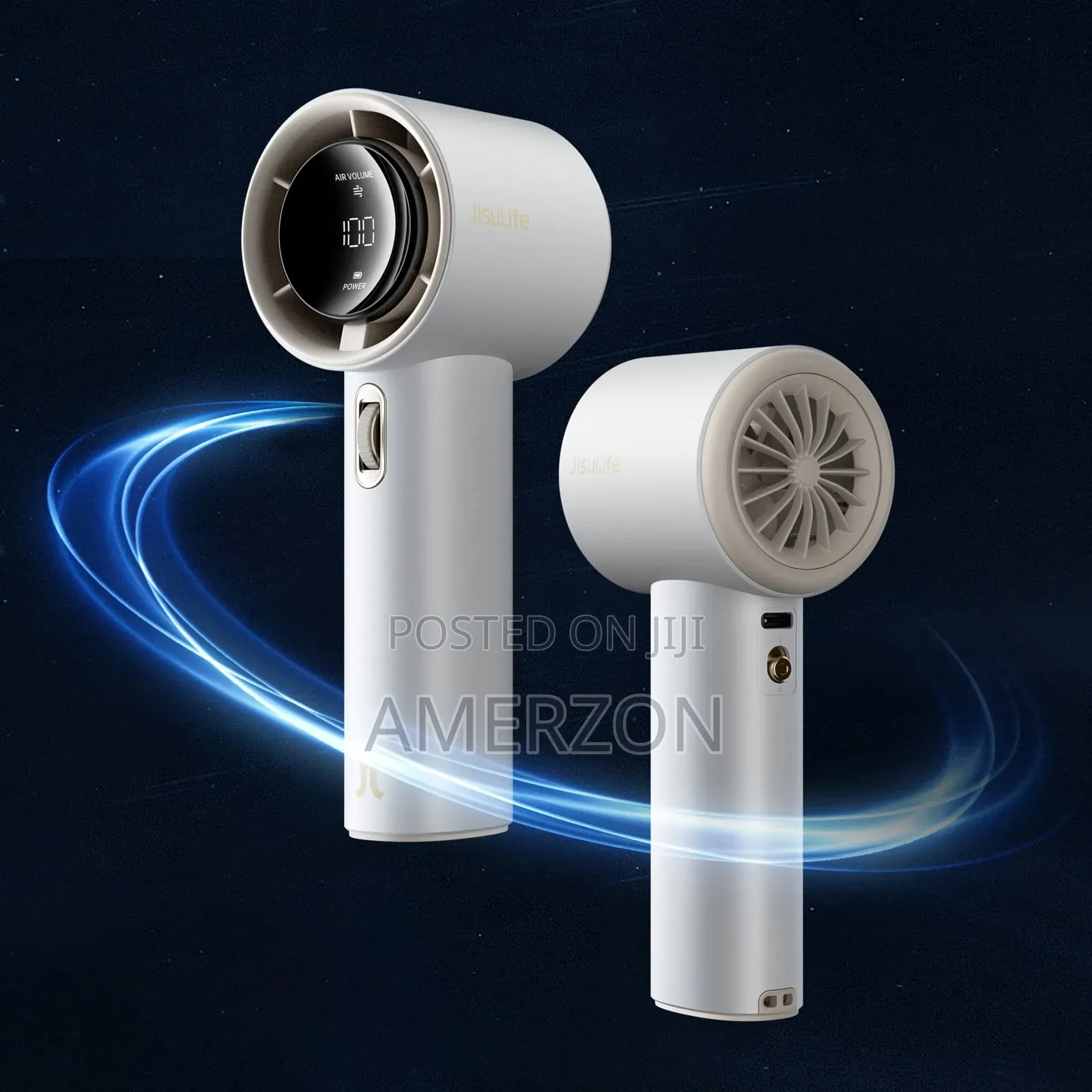 Adjustable Personal Fan, Digital Display, Gift for Camping/Outdoor