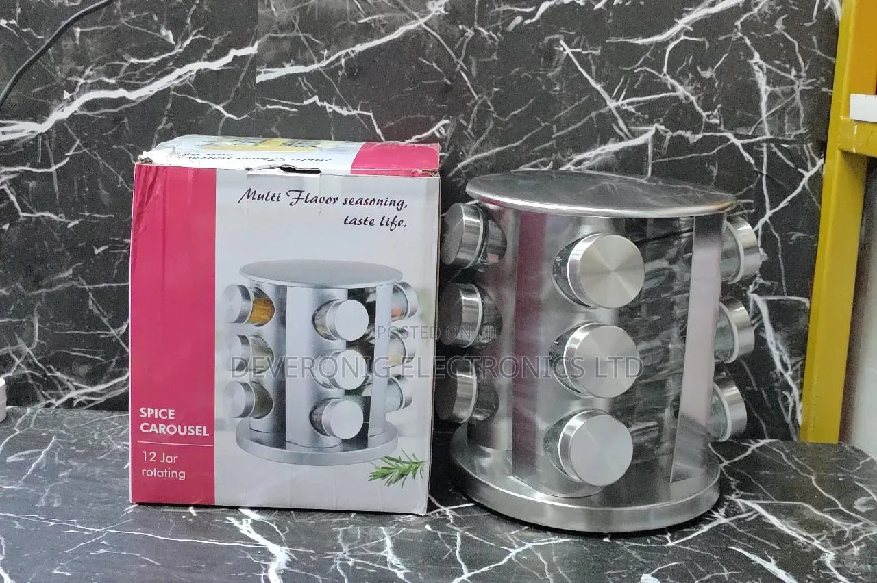 *Rotatable Stainless Spice Rack