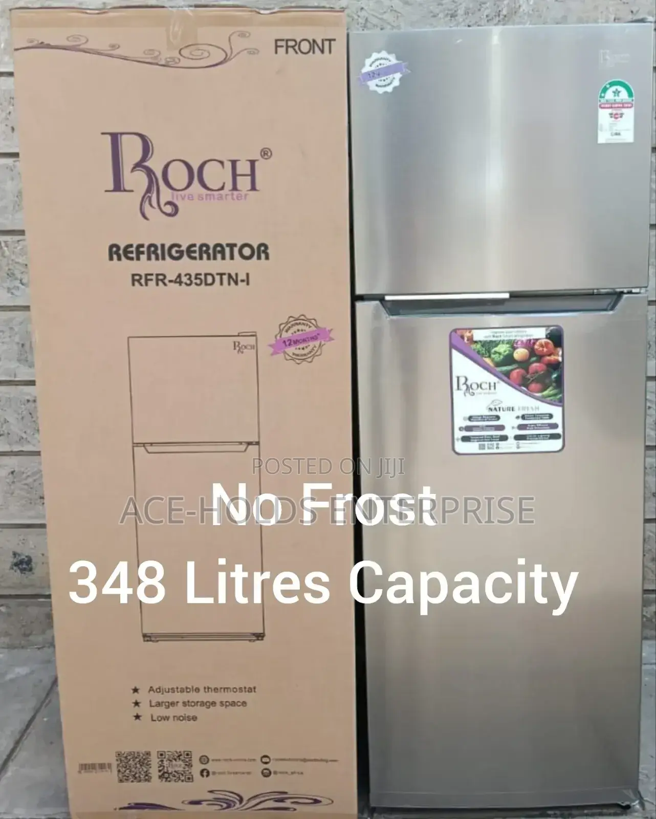 Roch RFR-435-Dt-I 2 Door No Frost Fridge (348 Litres )