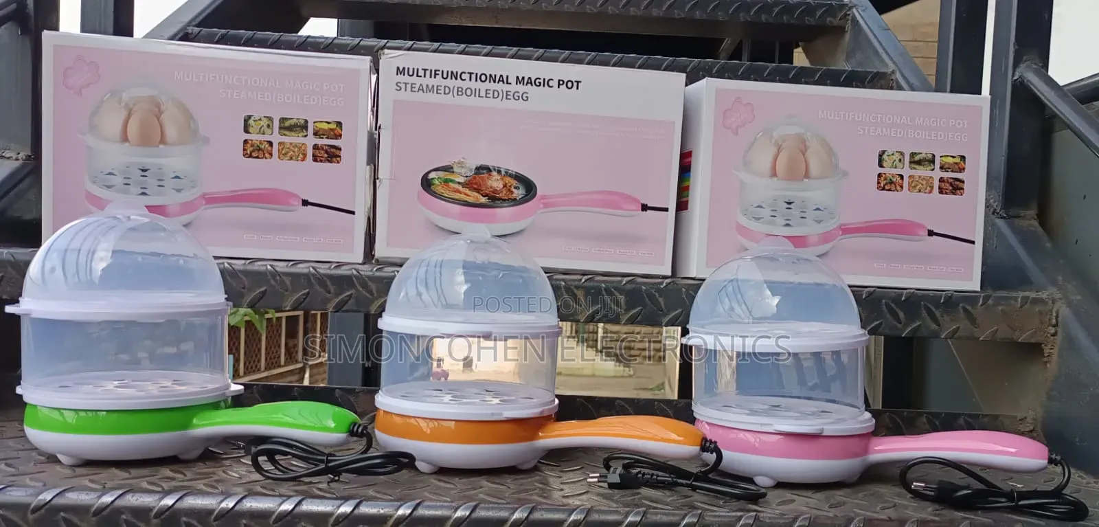 Multifunction Double Egg Boiler With Nonstick Pan