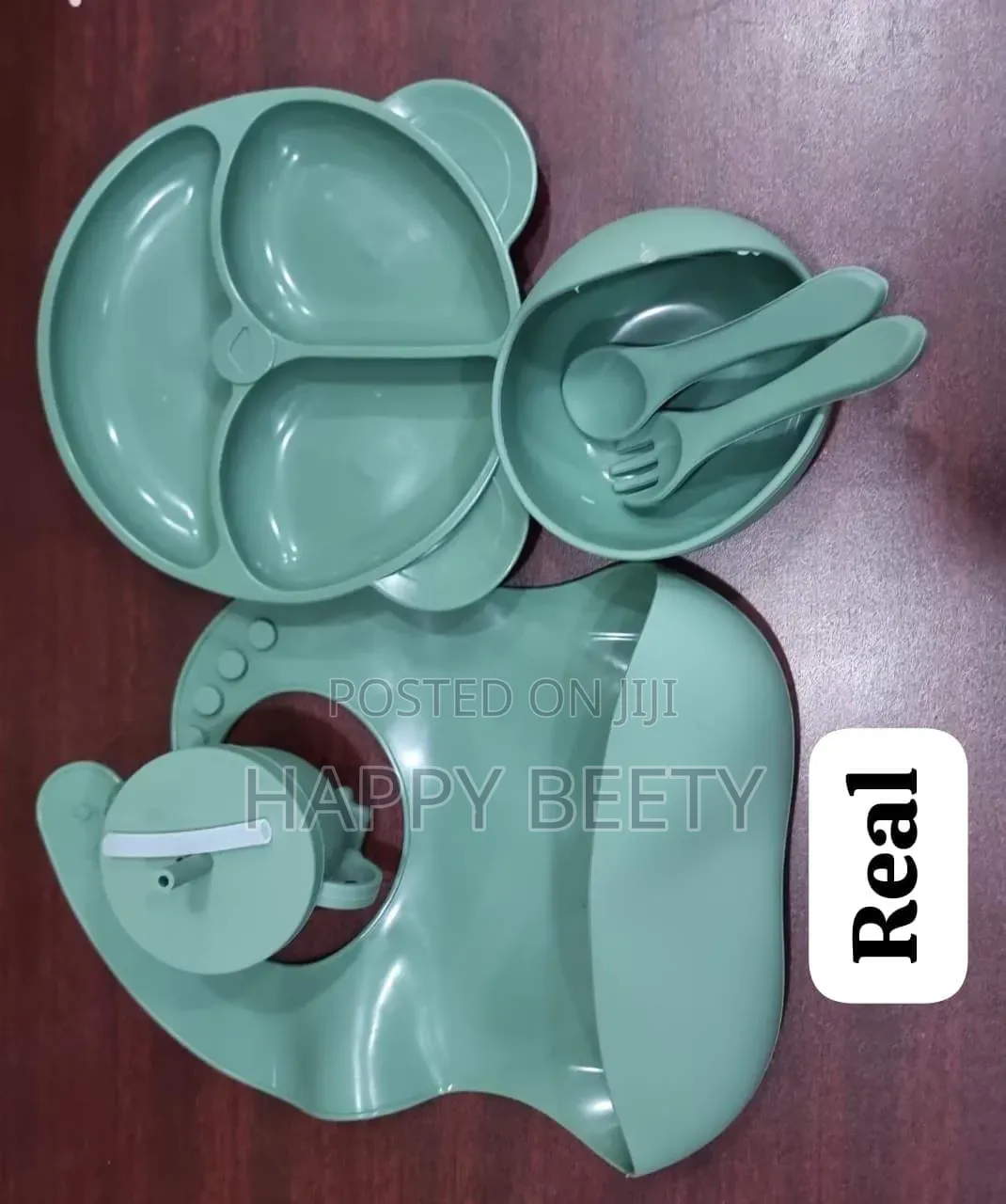 6pc Silicone Baby Feeding Cutleryavailable in Purple Green and Pin