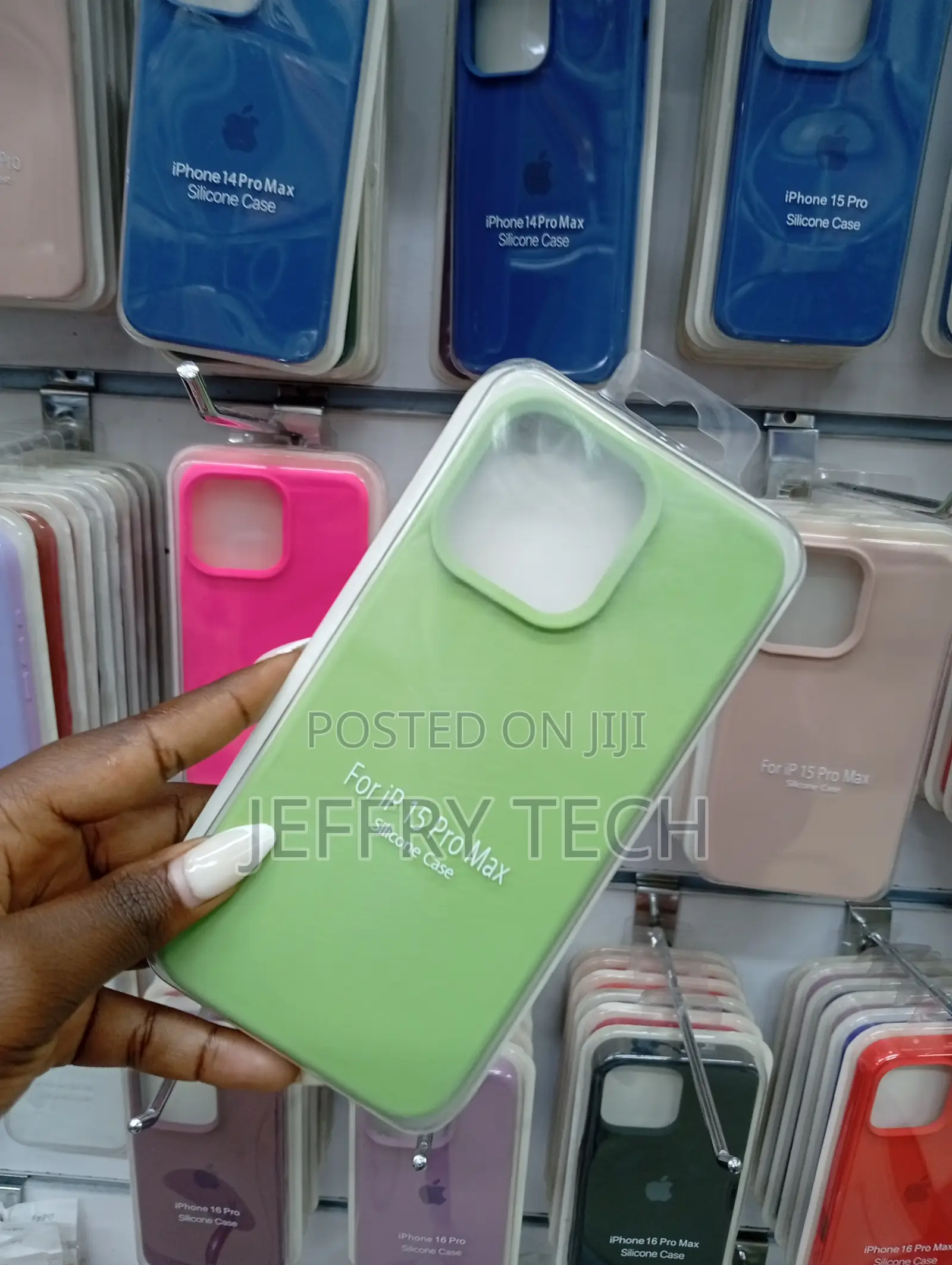 Generic Silicone Phone Case Designed to Fit an iPhone 15 Pro Max.