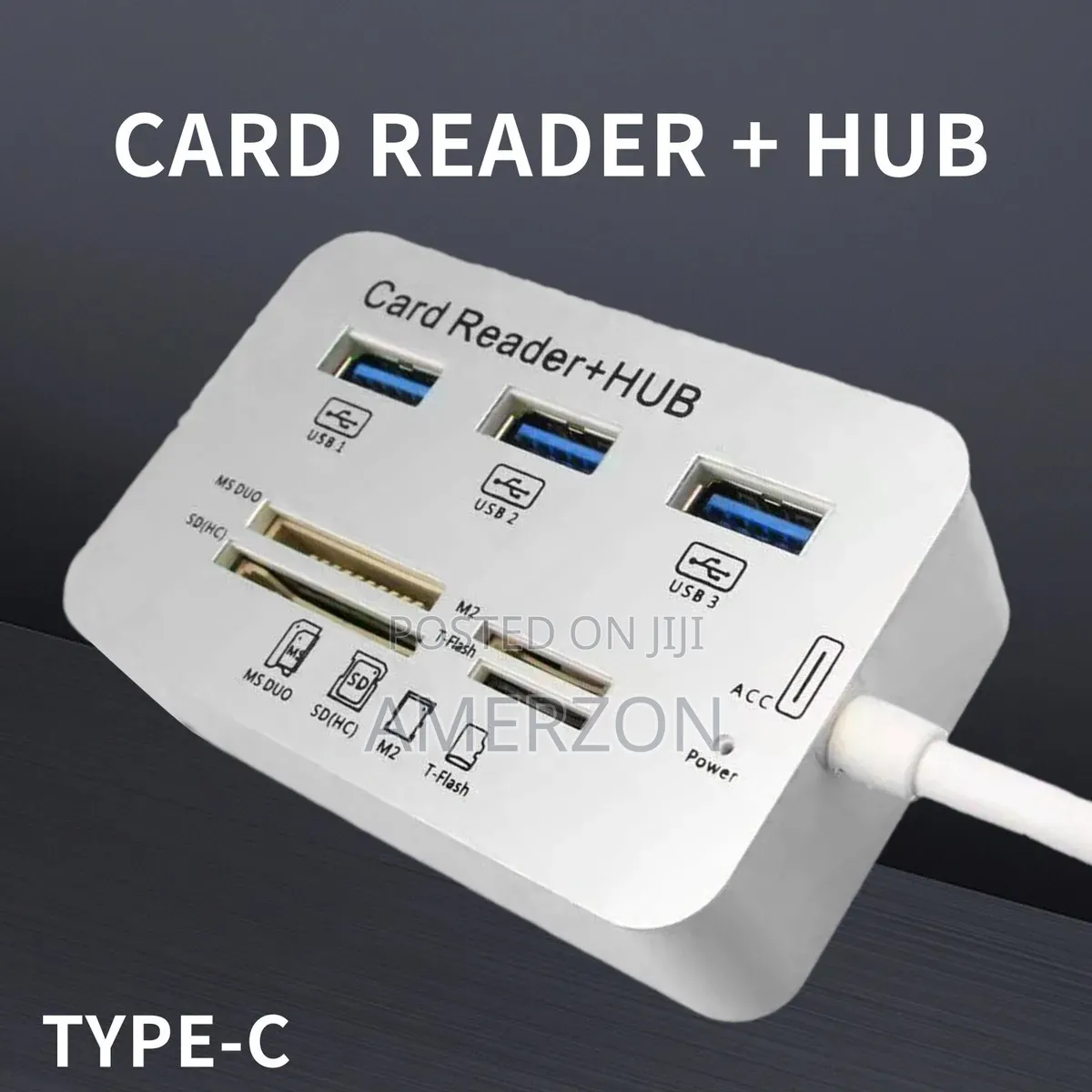 Aluminum 3 Port Usb 3.0 Hub Ms Sd M2 Tf Multi-in-1 Memory Card