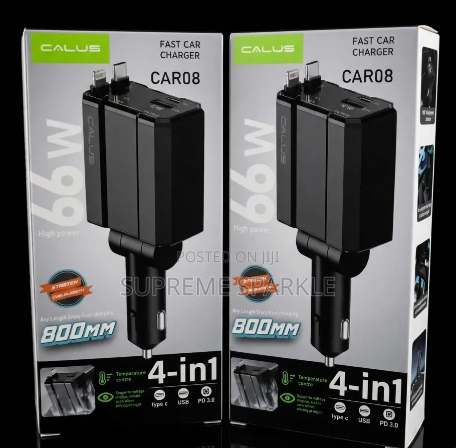 Calus Car08 4-in-1 Fast Car Charger.