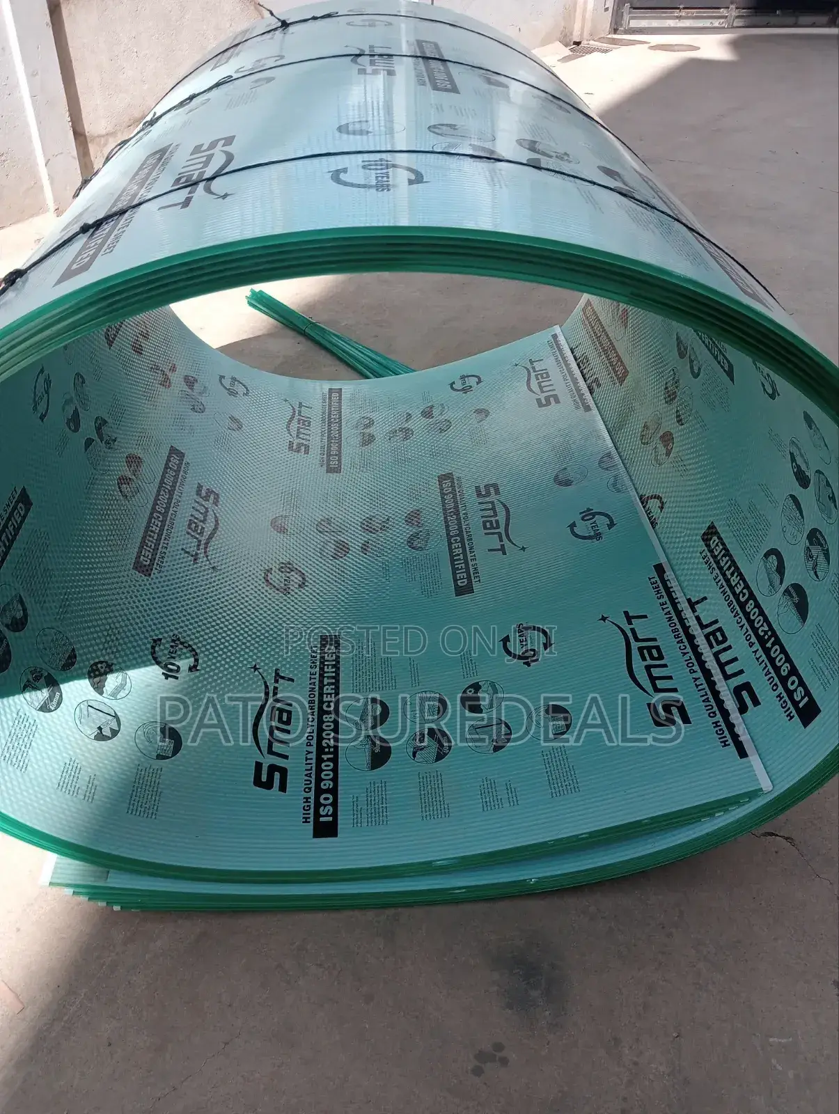 Hollow Polycarbonate Sheet 8mm Green