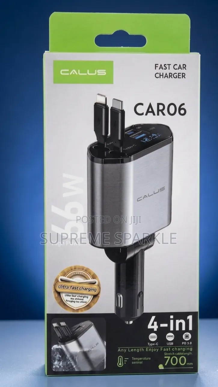 Calus Car06 66w 4-in-1 Fast Car Charger.