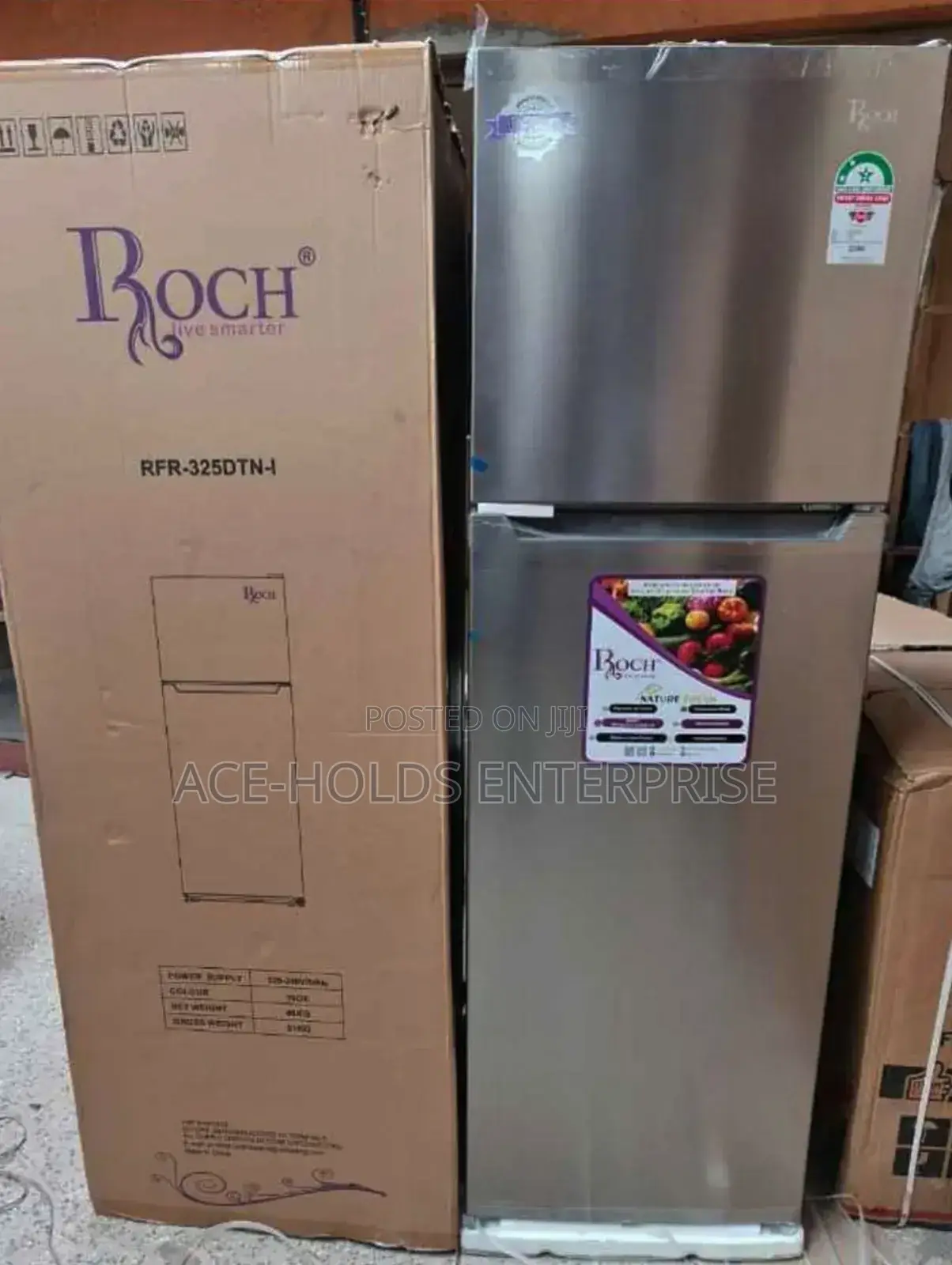 255 Litres Roch RFR-325-Dt-I Frost-Free Double Door Fridge