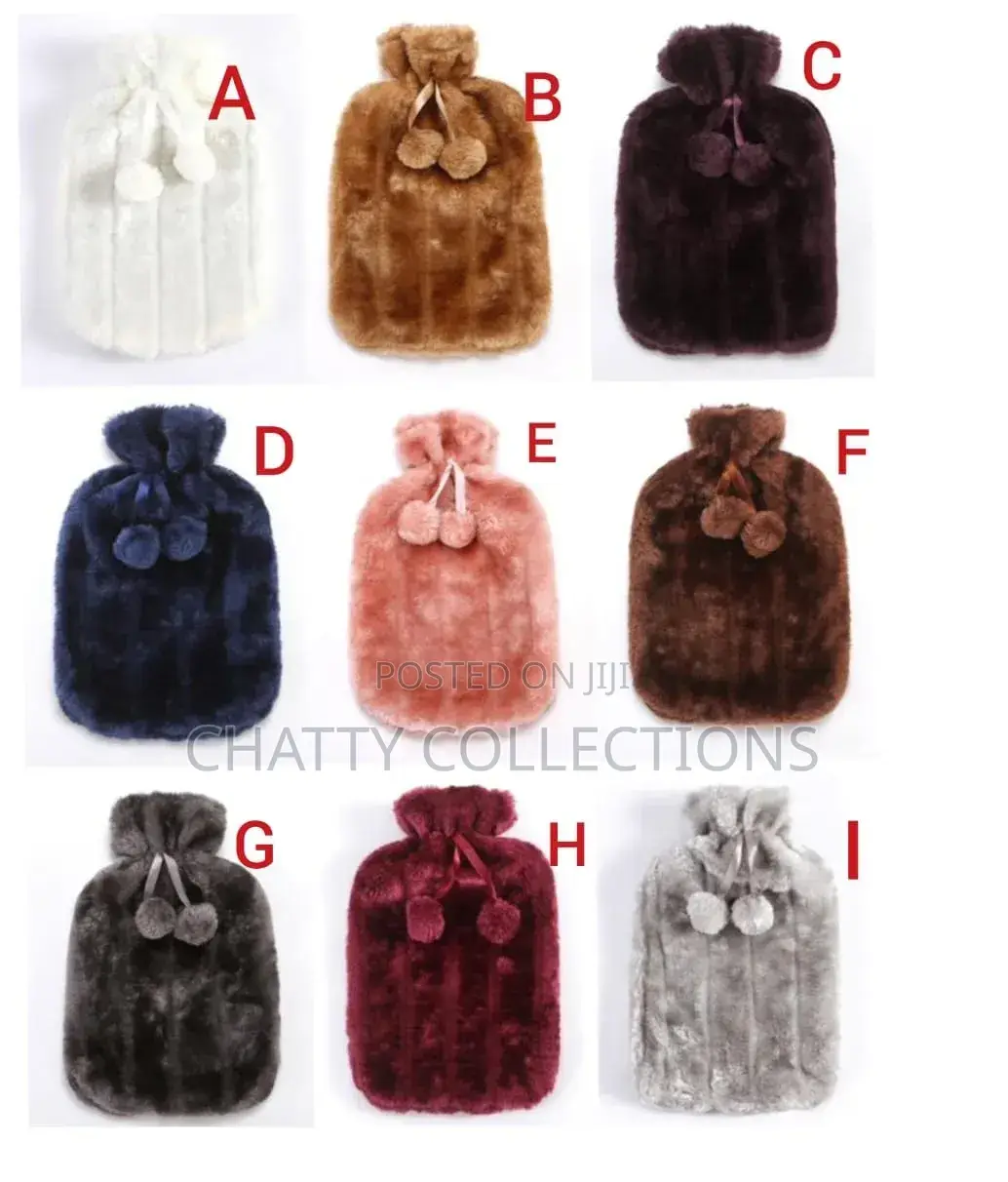2 Litres Hot Water Bottles With Faux Fleece Cover
