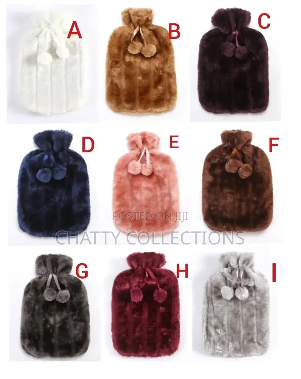 2 Litres Hot Water Bottles With Faux Fleece Cover
