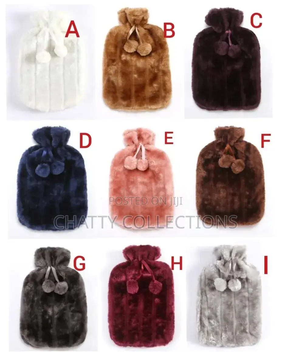 2 Litres Hot Water Bottles With Faux Fleece Cover