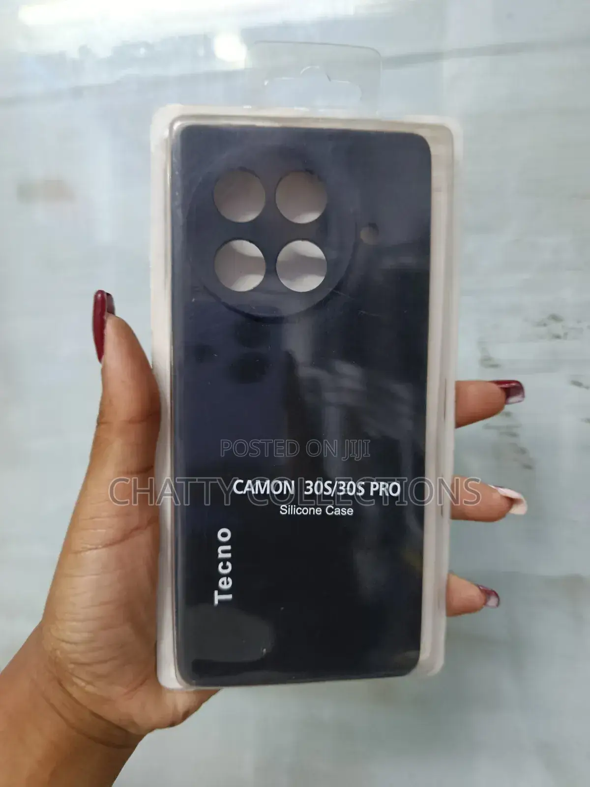 Black Tecno Camon 30 S / 30 S Pro Silicone Rubber Phone Cases