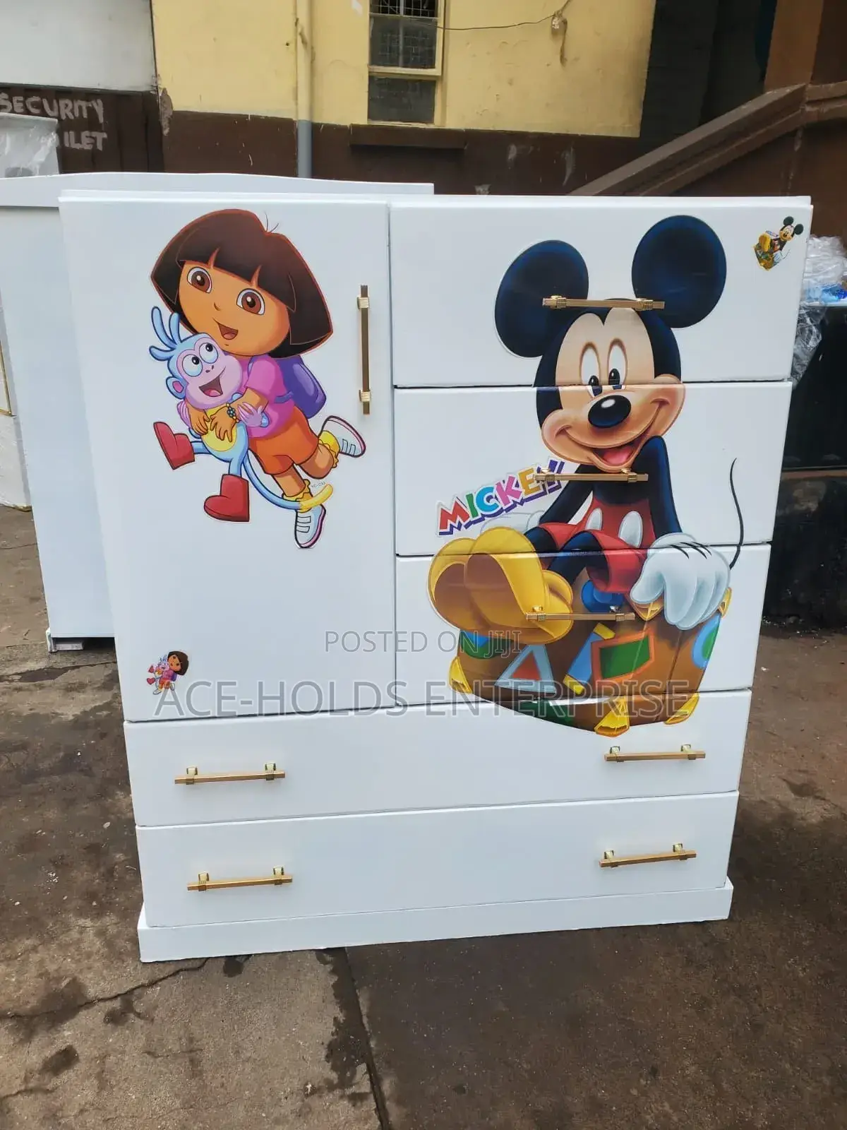 Kids/Baby Chest Drawer Cabinet - Cartoon Themed