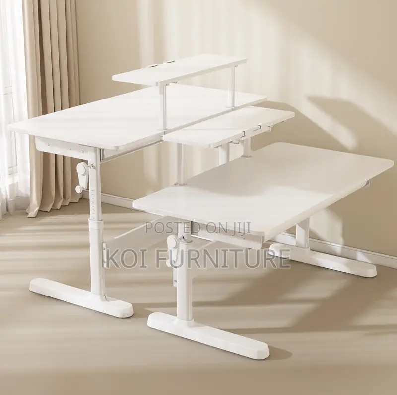 Office Desk : 1m Manual Office Height-Adjustable Study Desk