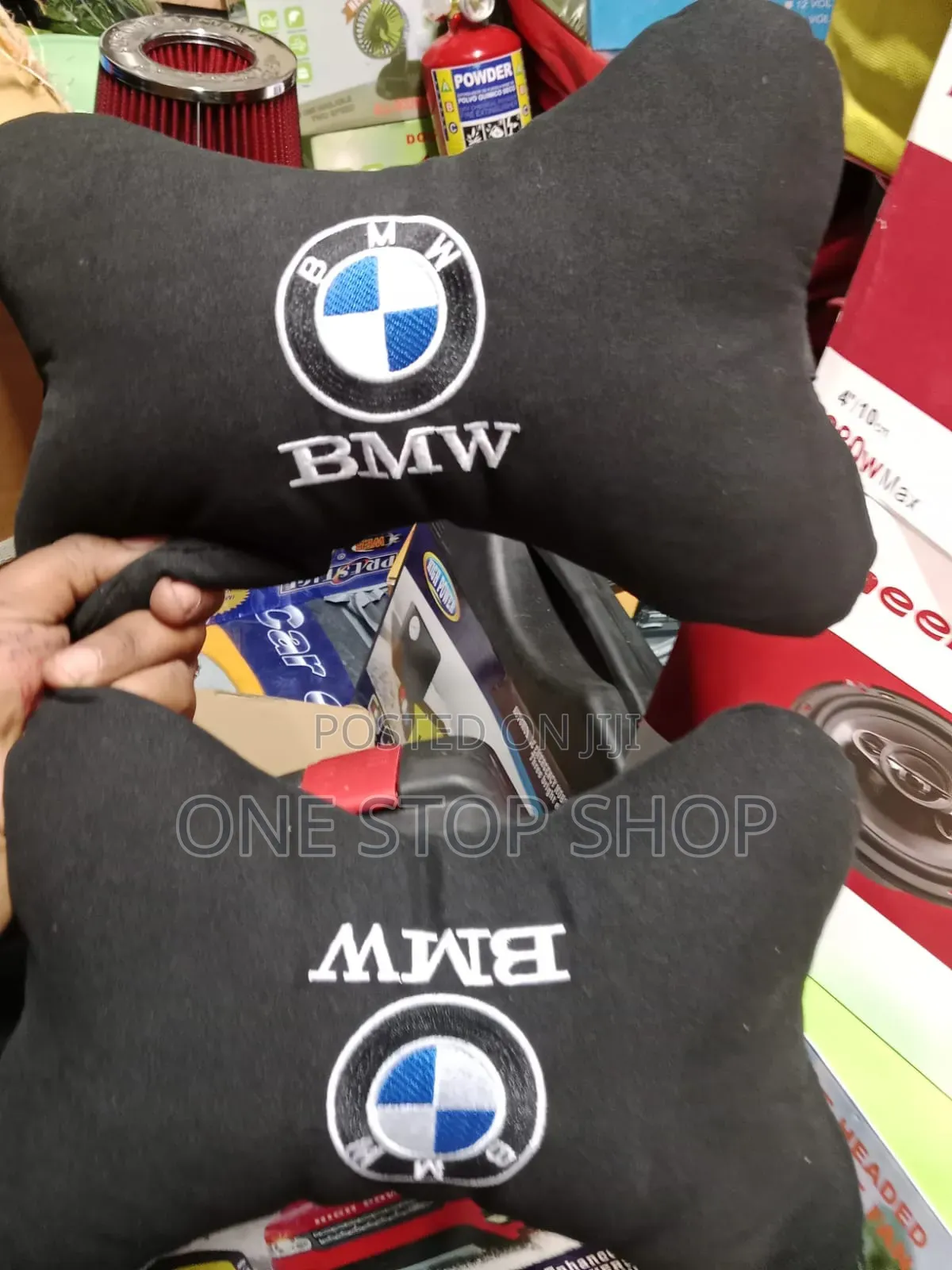 2pc BMW Logo Breathable Washable Neck Car Pillows