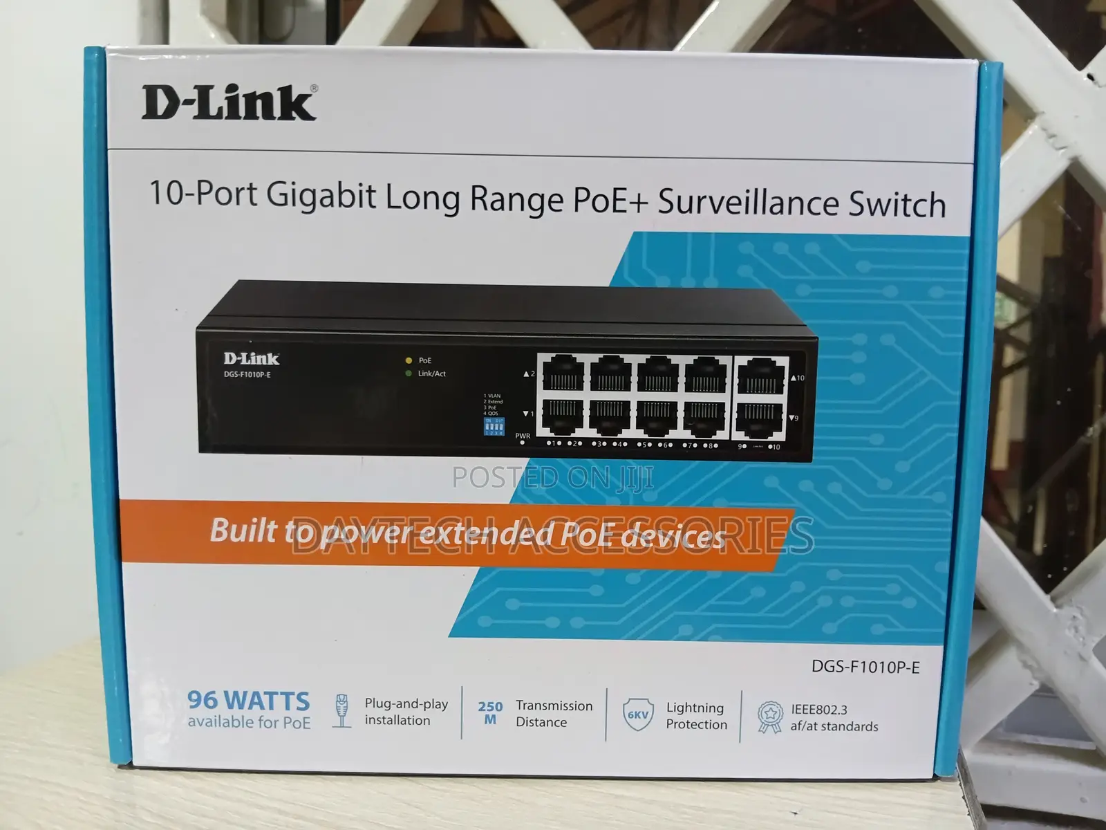 D-Link DGS-F1010p- 10-Port Gigabit Long Range Poe+ Surveillance Switch
