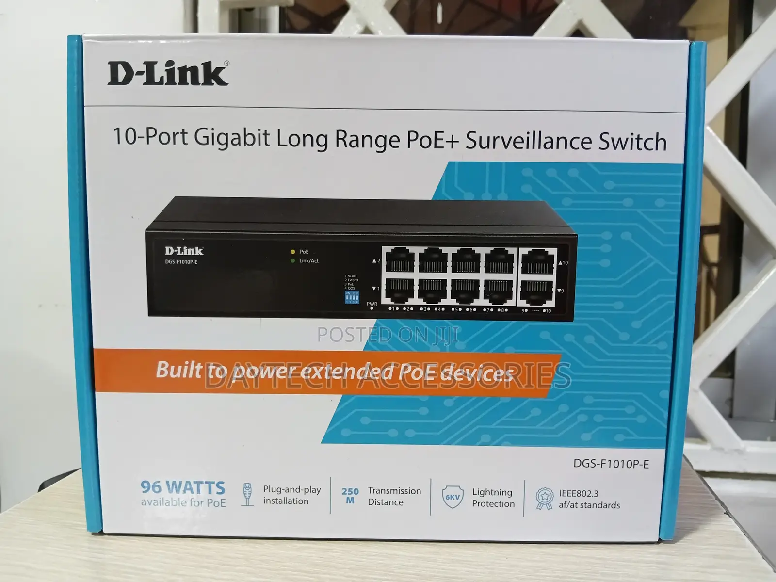 D-Link DGS-F1010p- 10-Port Gigabit Long Range Poe+ Surveillance Switch