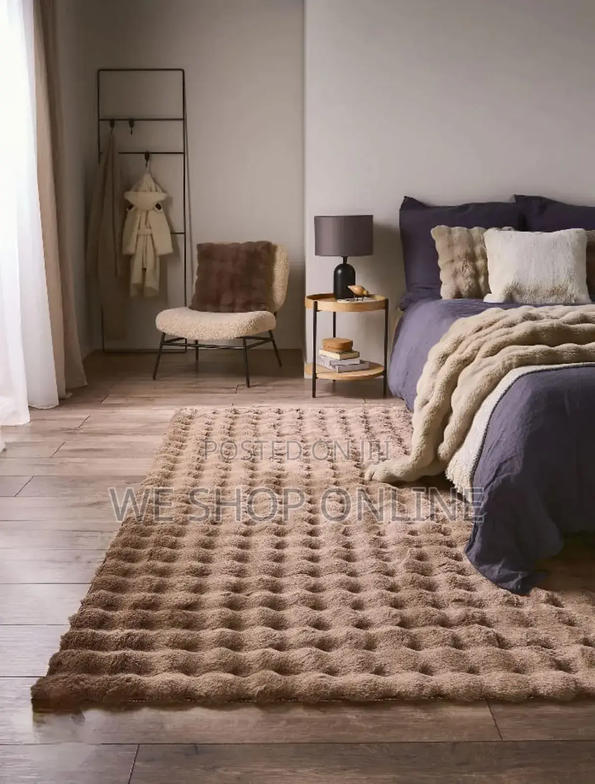 Ashler Rabbit Fur Soft Carpet Size *5*8*