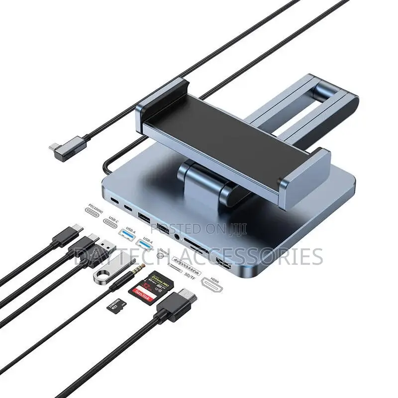 This Is a Wiwu Ah801 Adjustable 8-in-1 Usb-C Tablet Hub Stand.