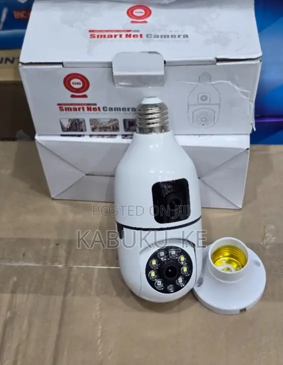 Dual Lens PTZ Bulb Camera 360° 1080p | Smart Wi-Fi Security Camera