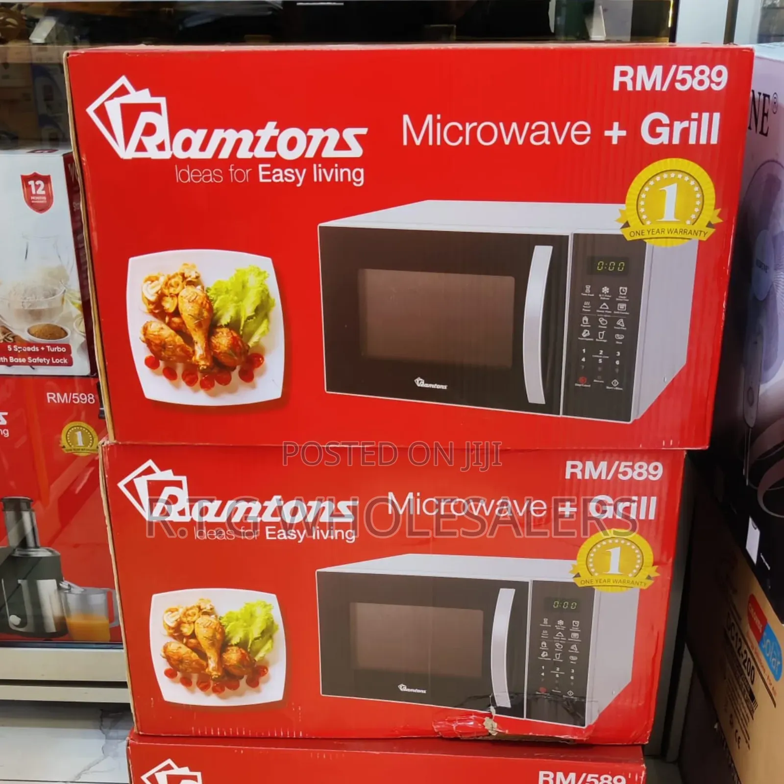 Ramtons 23l Rm589 Microwave With Grill (Silver)