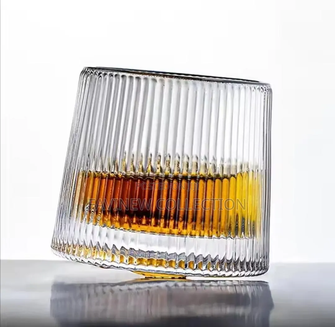 6pcs 360° Spinning Whiskey Glass