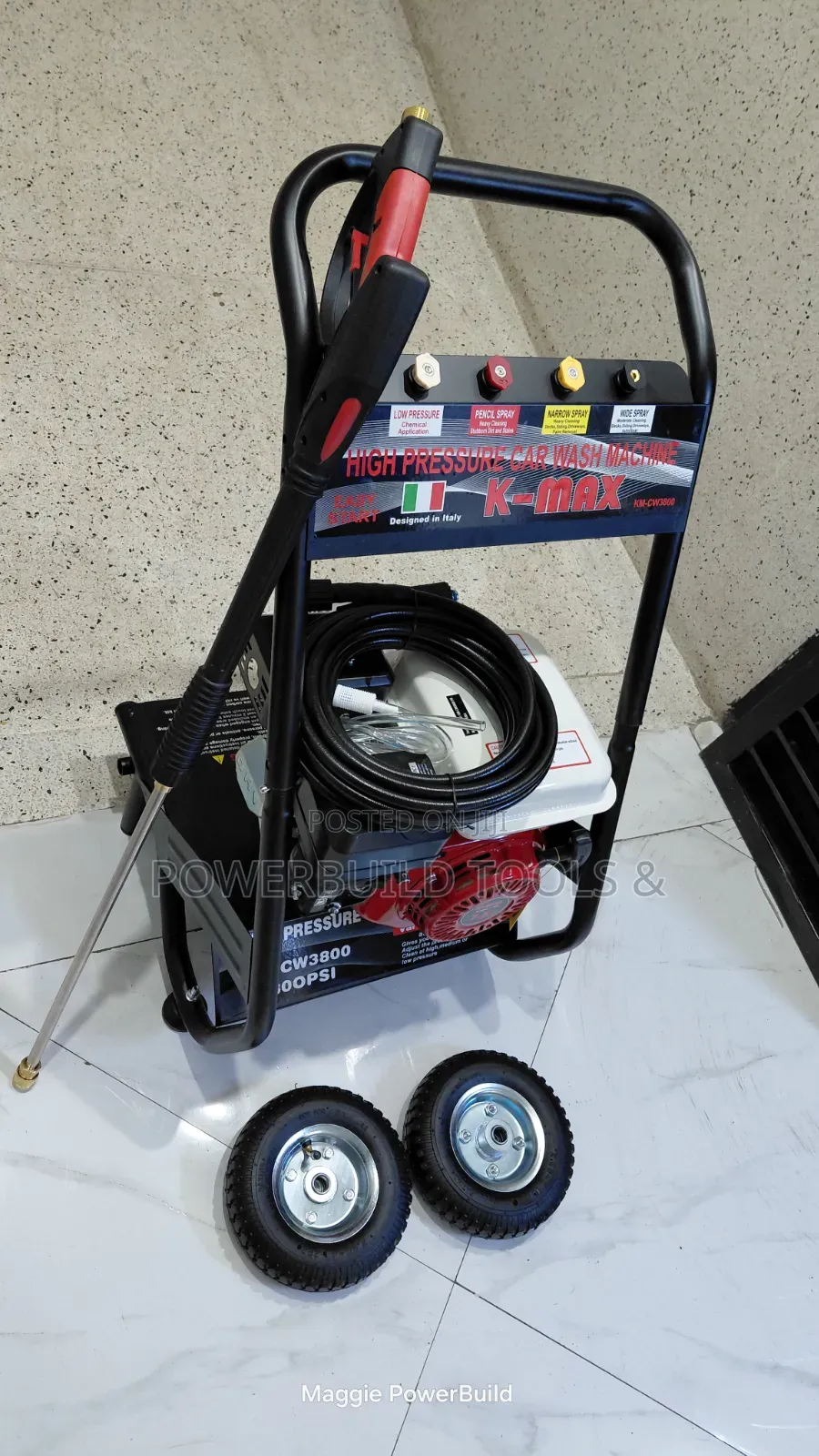 Kmax Italy 3800psi Petrol Carwash Machine 7.5hp
