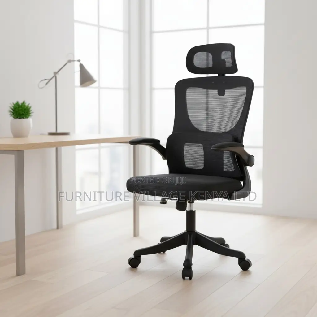 Mesh Swivel Ergonomic Seat With Flip Armrest