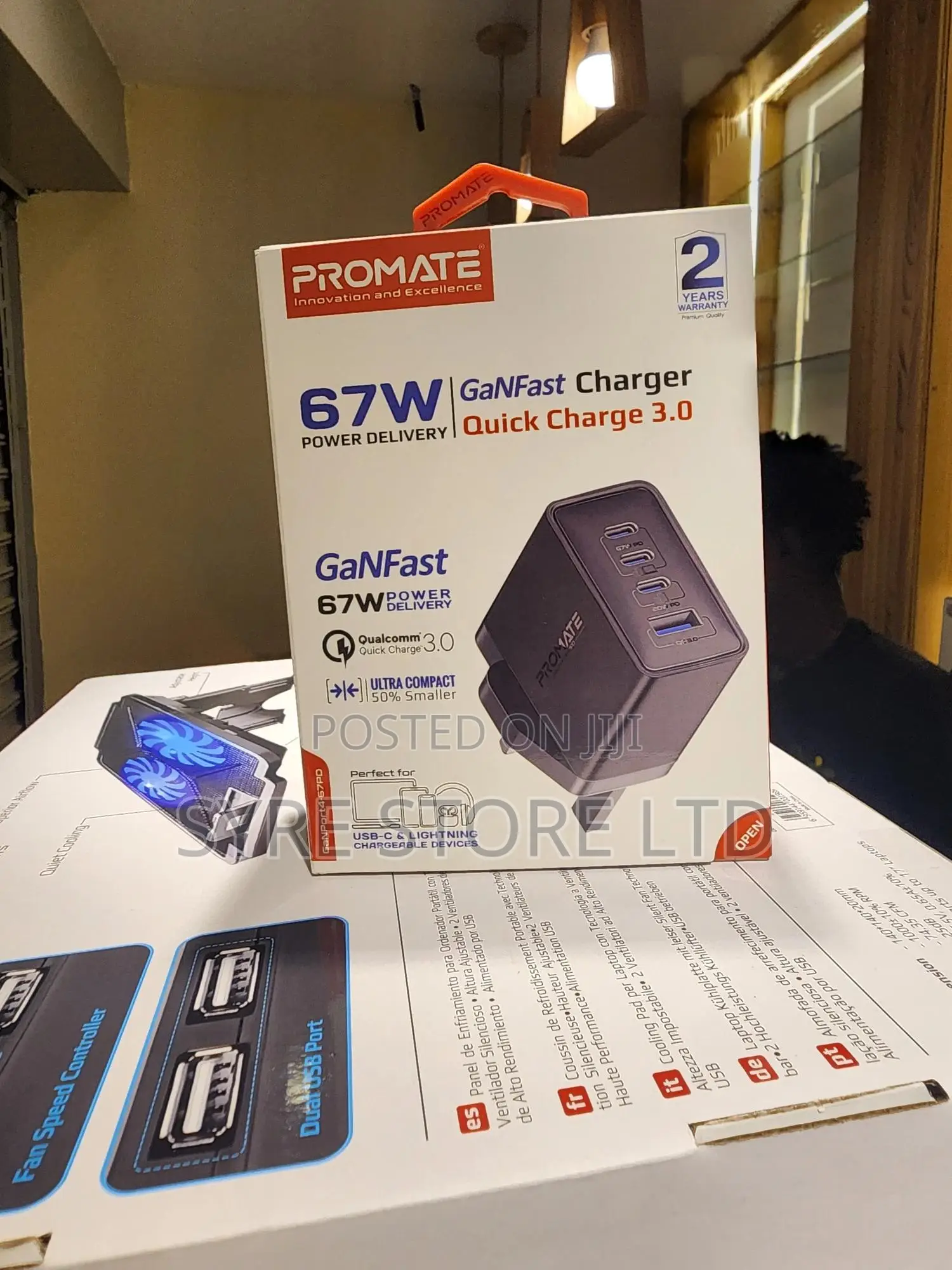 67w Gan Fast Charger 4 Port Usb-C Usb-a – Promate Ganfast