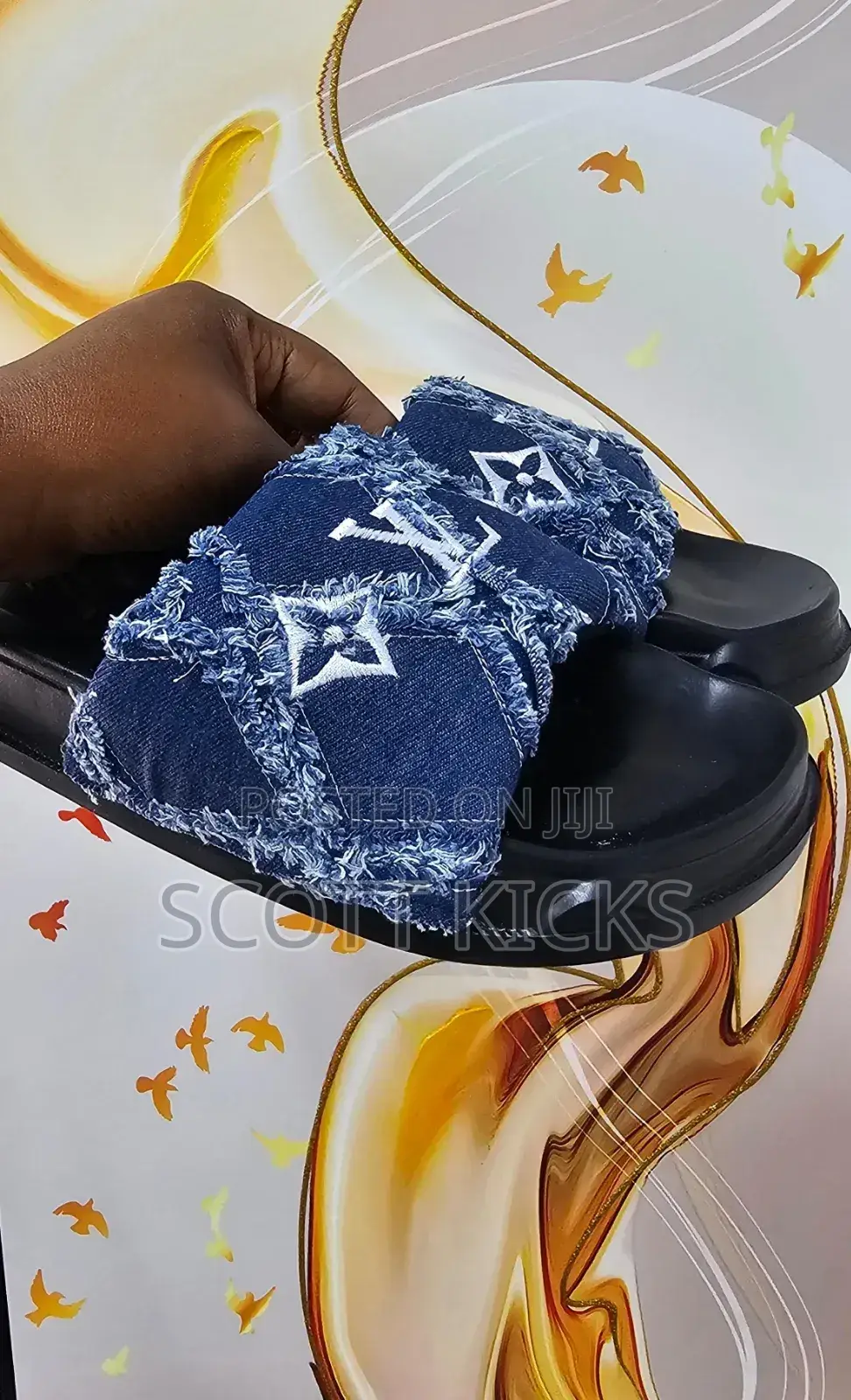Louis Vuitton Denim Slides 
Quality 
S