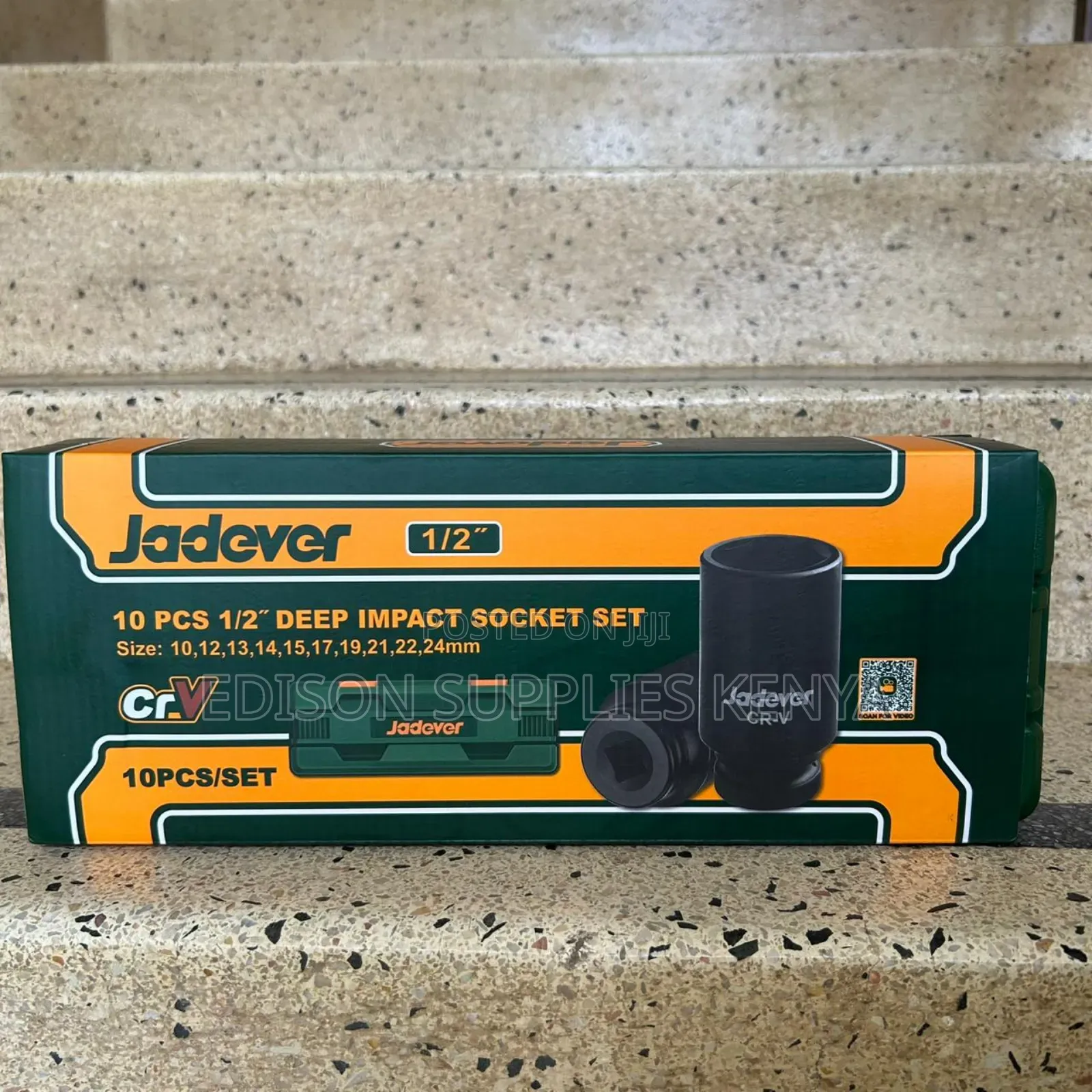 Sockets Set Jadever 10 PCS 1/2" Deep Impact Sockets Set Impact Wrench
