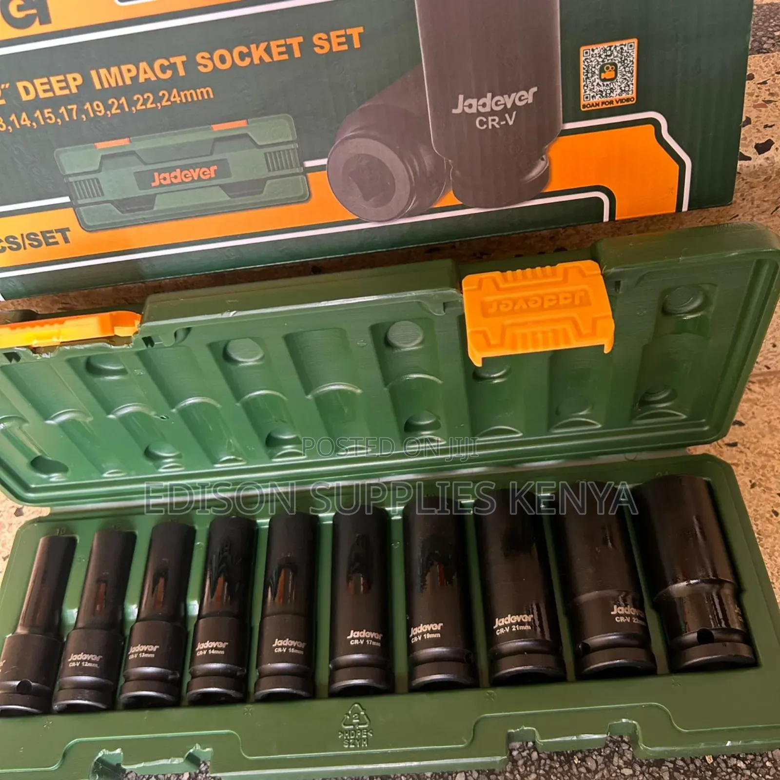 Sockets Set Jadever 10 PCS 1/2" Deep Impact Sockets Set Impact Wrench