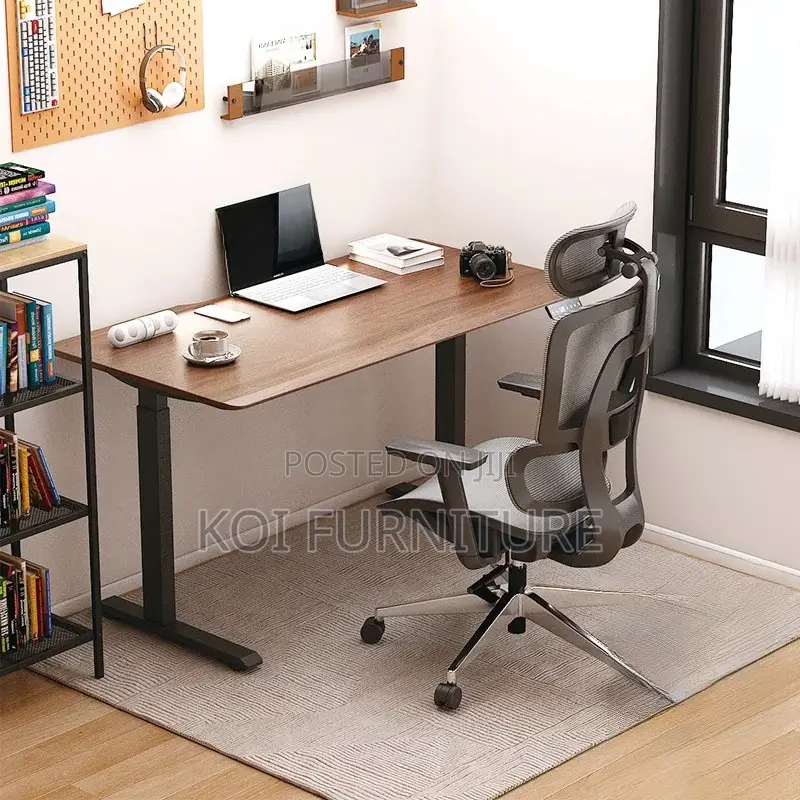 Office Desk; 1.2 Meters Electric Adjustable Cradfted Home Office Desk